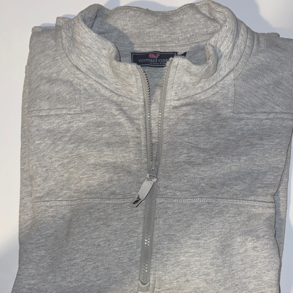 Vineyard Vines Light Gray 1/4 Zip-Up.
